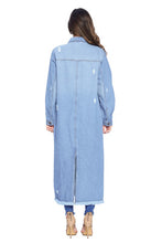 Load image into Gallery viewer, DENIM LONG JACKETS DISTRESSED WASHED