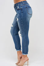 Load image into Gallery viewer, PLUS SIZE HIGH RISE DISTRESSED ANKLE SKINNY