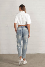 Load image into Gallery viewer, RAW HEM PATCHED JEANS
