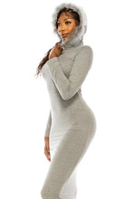 Load image into Gallery viewer, women's long dress with hoodie