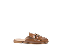 Load image into Gallery viewer, GLADIOLI METAL BUCKLED FRINGE DETAIL MULES