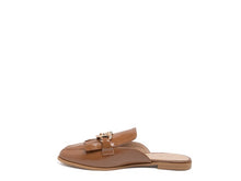 Load image into Gallery viewer, GLADIOLI METAL BUCKLED FRINGE DETAIL MULES