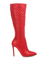 Load image into Gallery viewer, Tinkles Quilted High Heeled Calf Boots
