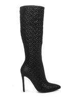 Load image into Gallery viewer, Tinkles Quilted High Heeled Calf Boots