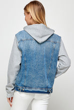 Load image into Gallery viewer, Women's Denim Jacket with Fleece Hoodies