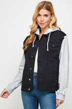 Load image into Gallery viewer, Women's Denim Jacket with Fleece Hoodies