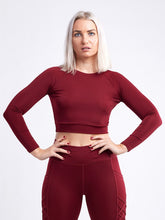 Load image into Gallery viewer, Long-Sleeve Crop Top