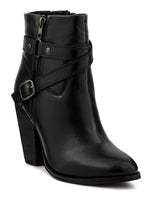 Load image into Gallery viewer, CAT-TRACK Leather Heeled Ankle Boots
