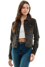Load image into Gallery viewer, Spandex Ladies Casual Denim Jacket