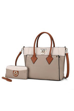 Load image into Gallery viewer, MKF Collection Brynlee Color-Block Tote Bag Mia K