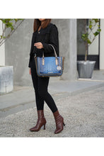 Load image into Gallery viewer, MKF Collection Faux Crocodile-Embossed Satchel Bag