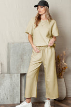 Load image into Gallery viewer, Textured Loose T Shirt and Drawstring Pants Set