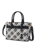 Load image into Gallery viewer, MKF Collection Vivian Plaid Satchel Bag by Mia K