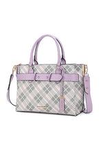 Load image into Gallery viewer, MKF Collection Vivian Plaid Satchel Bag by Mia K
