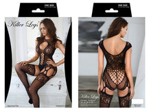 Load image into Gallery viewer, Criss Cross Detail Fishnet Dress with Thong