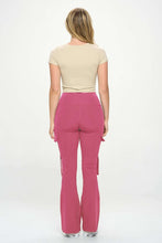 Load image into Gallery viewer, High Waisted Pocket Cargo Flare Casual Leggings
