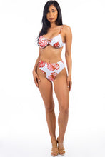 Load image into Gallery viewer, Two Piece Tropical Leave Print Bikini
