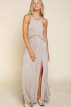 Load image into Gallery viewer, Stone Washed Side Slit Cut Out Maxi Dress
