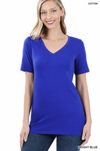 Load image into Gallery viewer, Cotton V-Neck Short Sleeve T-Shirts
