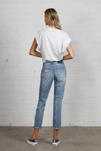 Load image into Gallery viewer, Mid Rise Heavy Destroyed Jeans
