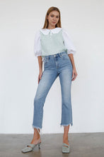 Load image into Gallery viewer, HIGH RISE CROP BOOT CUT JEANS
