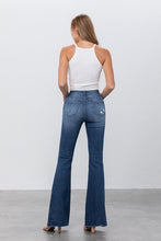 Load image into Gallery viewer, MID RISE DARK WASH FLARE JEANS
