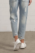 Load image into Gallery viewer, RAW HEM PATCHED JEANS
