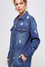 Load image into Gallery viewer, DENIM 3/4 QUARTER JACKETS DISTRESSED WASHED
