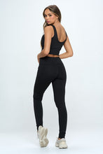 Load image into Gallery viewer, Zip Up Crop Sports Tank Top Set
