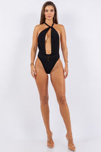 Load image into Gallery viewer, ONE PIECE BATHING SUIT DEEP OPEN WITH BELT ON WAIS
