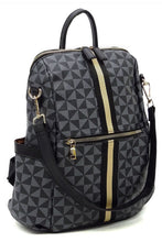 Load image into Gallery viewer, PM Monogram Striped Convertible Backpack
