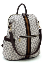 Load image into Gallery viewer, PM Monogram Striped Convertible Backpack
