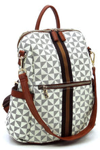 Load image into Gallery viewer, PM Monogram Striped Convertible Backpack
