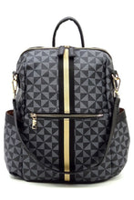 Load image into Gallery viewer, PM Monogram Striped Convertible Backpack
