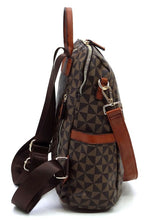 Load image into Gallery viewer, PM Monogram Striped Convertible Backpack
