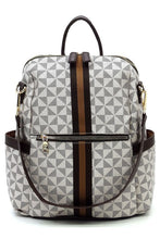 Load image into Gallery viewer, PM Monogram Striped Convertible Backpack
