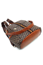 Load image into Gallery viewer, PM Monogram Striped Convertible Backpack
