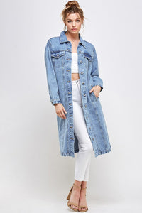 WHITE NON-STRETCH THIRD QUARTER DENIM JACKET