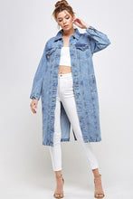 Load image into Gallery viewer, WHITE NON-STRETCH THIRD QUARTER DENIM JACKET
