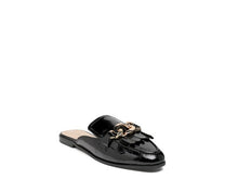 Load image into Gallery viewer, GLADIOLI METAL BUCKLED FRINGE DETAIL MULES
