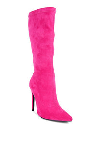 Playdate Pointed Toe High Heeled Calf Boot