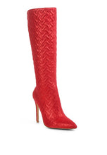 Load image into Gallery viewer, Tinkles Quilted High Heeled Calf Boots
