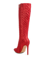 Load image into Gallery viewer, Tinkles Quilted High Heeled Calf Boots
