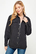 Load image into Gallery viewer, Women&#39;s Distressed Denim Shirts
