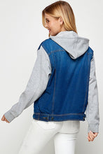 Load image into Gallery viewer, Women&#39;s Denim  Jacket with Fleece Hoodies
