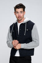 Load image into Gallery viewer, Men&#39;s Denim Jacket with Fleece Hoodies
