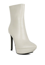 Load image into Gallery viewer, MAGNA Beige High Heeled Ankle Boot
