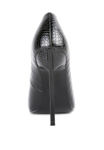 Urchin Croc Patterened High Heeled Sandal