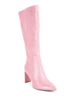 Load image into Gallery viewer, Prinkles Quilted High Italian Block Heeled Boots
