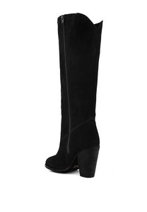 GREAT-STORM Suede Leather Calf Boots